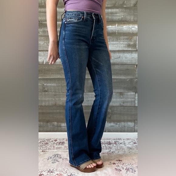 judy blue tummy control back pocket embroidered bootcut jeans long inseam 88786 - Picture 8 of 16